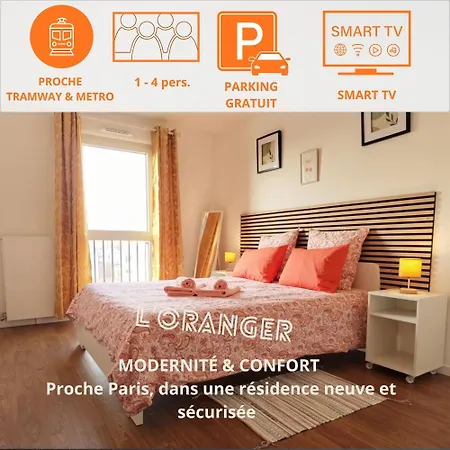Apartamento L'oranger Cosy, Moderne, Parking Prive, Proche Tramway *